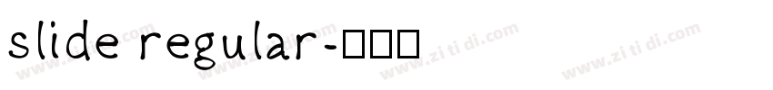 slide regular字体转换